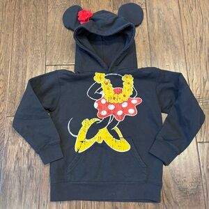 Girls Minnie Mouse with Lei Aulani Hoodie Size Small